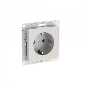ATLASDESIGN РОЗЕТКА с заземлением, 16А, быстрозажимные клеммы, ЖЕМЧУГ ATN000443S