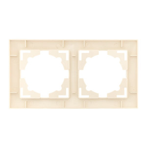 Валенсия рамка 2-местная кремовая EWM-G-302-20