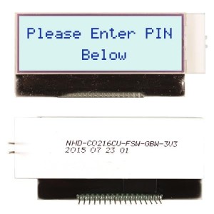 NHD-C0216CU-FSW-GBW-3V3, Модули сивольных ЖК-дисплеев и комплектующие STN-GRAY Transfl 56.0 x 25.3 x 5.5