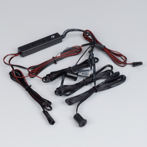 ИК-датчик SR-PRIME-RECESSED-IRD/H-R11-BK (12-24V, 48-96W, DOOR/HAND) 046465, Выключатель для светодиодной ленты 12-24 В. В комплекте 2 датчика. Питание/рабочее напряжение DC 12-24 В, максимальный ток 4 A на канал, 1 канал, максимальная мощность 48-96 Вт. Реагирует на открывание дверей или движение рукой