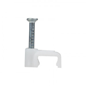 Скоба крепежная квадратная плоская 6мм (уп.50шт) plcn-ss-6