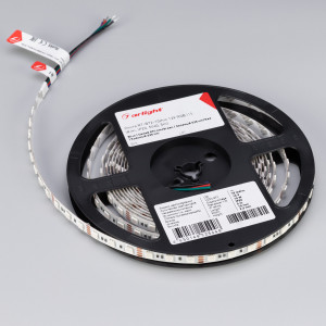 Лента RT-B72-10mm 12V RGB (15 W/m, IP20, 5060, 5m) 016246(2), Светодиодная лента RT-B72, открытая. Светодиоды 5060, 72 шт/м (360 шт на 5 м), белая плата, ширина 10 мм, скотч 3M. Цвет RGB, угол 120°. Питание 12V, мощность 15 Вт/м (75 Вт на 5 м). Размеры 5000x10x2.2 мм. Мин. отрезок 41.7 мм, 3 светодиода. Цена за 1 м.