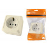 Розетка 2П+3 открытой установки IP20 16А 250В (керамика) сл. кость 
