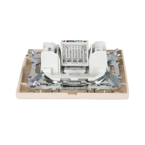 Розетка RJ-45 1-мест. СП бежевый Минск EKF