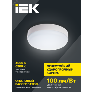Светильник светодиодный ДПО 4012 12Вт 4000К IP54 овал бел. LDPO0-4012-12-4000-K01