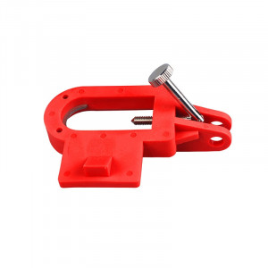 gwrD16, Блокиратор флажковых автоматов, нейлон, размер флажка – до 45х20 мм, ширина паза – от 41 мм, цвет – красный, 1 шт/упак