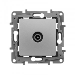 ETIKA Розетка телевизионная TV оконечная алюминий 672465