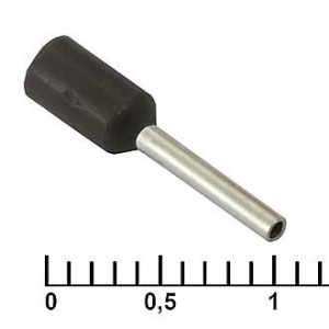 DN00508 BLACK (1X8MM), Наконечник на кабель DN00508, черный, 1x8 мм