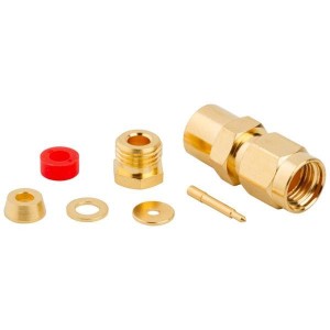 132124, РЧ соединители / Коаксиальные соединители STRT CLMP PLG RG-174