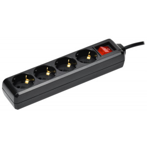 Удлинитель У04К 4 места с/з 3м 3х1мм2 16А 250В чер. WYP10-16-04-03-ZK-K02