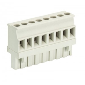 Розетка Wiecon 8213 B / 8 VR OB, Розеточный разъем, прямой, на кабель, шаг: 5.08 мм, 8 полюсов, фиксация провода винтовая, исполнение: без маркировки, 400V, 12А, цвет: серый