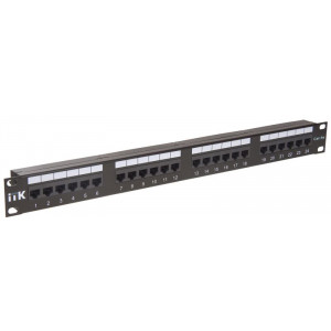 Патч-панель 1U кат.5E UTP 24 порта Dual IDC PP24-1UC5EU-D05
