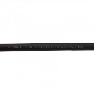 Трубка термоусадочная СТТК (2:1) 6.4/3.2 черная, двустенная клеевая термоусаживаемая трубка в метровой нарезке