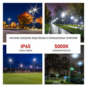 Светильник светодиодный SPP-503-0-50K-100 100Вт 10000лм 5000К IP65 (Аналог ДКУ) консольный Б0043669
