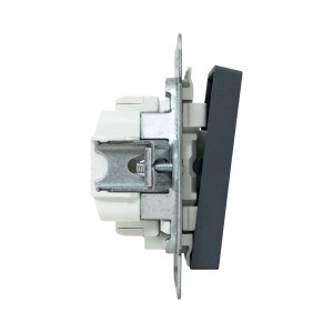 Механизм выключателя, одноклавишный, с подсветкой, графит Эпика EKF UP1-SWG-14