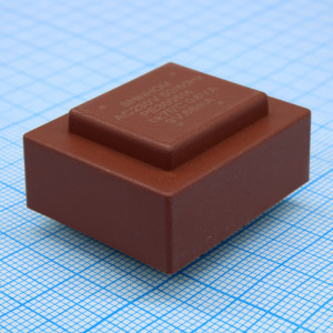 PE300514, Трансформатор питания 0.6ВА  230В 9В/66мА T70B (EI 30/5) 16мм.