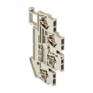 Колодка клеммная пружинная двойная JXB-ST-1.5 17.5А серая PROxima plc-jxb-st-1.5-4-2