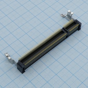1612618-4, Разъем DDR, DIMM, Шаг: 0.6 мм; Контакты: 200; Монтаж: поверхностный; Расположение: угловое