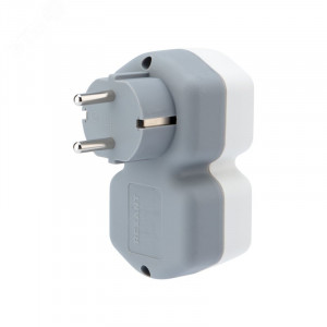 Разветвитель 2-м с заземл. 16А IP20 защ. шторки бел. 11-1087