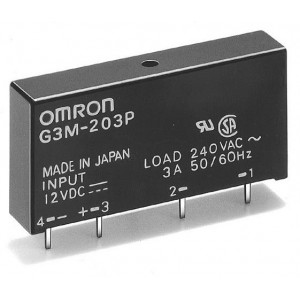 G3M-203P-DC5, Твердотельные реле - Печатного монтажа 5VDC/100-240VAC 3A Zero cross