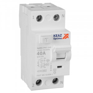Выключатель дифференциального тока (УЗО) без защиты от сверхтоков 2П 40А 30мА A 4,5кА OptiDin DM63-2240-A-4,5-УХЛ4 343913