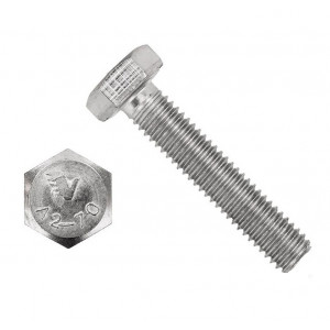 Болт DIN 933 М6х35 полная резьба шестигранная голова класс прочности 8.8 покрытие цинк DIN933-М6х35-8.8