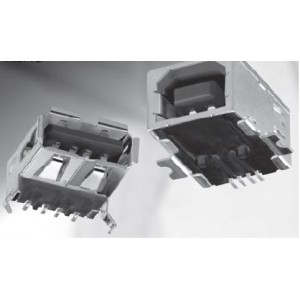 KUSBEX-ASFS1N-W, USB-коннекторы SMT to TH Hole B-TYPE to A-TYPE