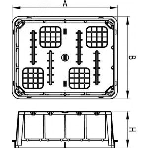 Коробка ответвительная прямоуг. для твердых стен, IP40, 118х96х50мм 59362