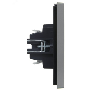 FORTE&PIANO Выключатель 1-клавишный 10А FP501 сталь IEK FP-V10-0-10-1-K46