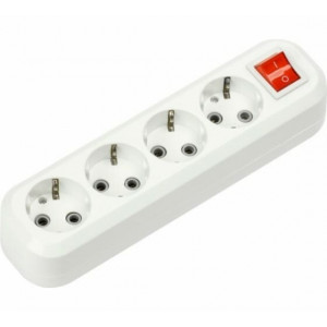 Колодка УЗВ-4-GRAND четырехместная с выключателем и заземлением 5240 4690612035291