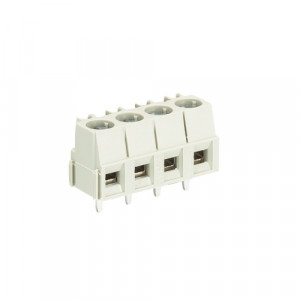 Клемма 8192/4 OB, Клемма, горизонтальный подвод кабеля, на плату, шаг: 5.0 мм, 4 полюса, фиксация провода винтовая, исполнение: без маркировки, 300V, 10A, цвет: серый