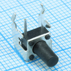 0795HIM-130G-G, Кнопка тактильная 7.3х7.1х3,85мм угловая h=5.85мм усилие нажатия130гр 0.05A 12В монтаж в отверстие