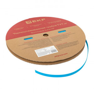 Термоусаживаемая трубка ТУТ нг 8/4 синяя рулон PROxima tut-8-g