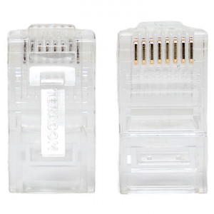 Коннектор RJ-45 TERACOM неэкранированный 8P8C Cat.5E универсальный (упак.10шт) [TRC-PLUG-5EUTP-10]
