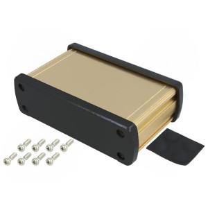 ALUG704GD060, Алюминиевый золотой корпус с черными торцевыми панелями