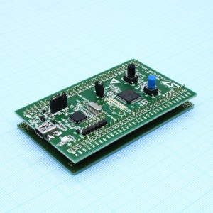 STM32F0308-DISCO, Отладочный комплект на базе STM32F030R8T6 контроллера. В составе: ST-Link - внутрисхемный отладчик, четыре светодиода и две кнопки.