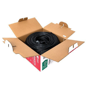 Кабель витая пара F/UTP кат.5E 4 пары solid внешн. LDPE черн. TERACOM TRC-5EFTP-04PE-BK-OUT3