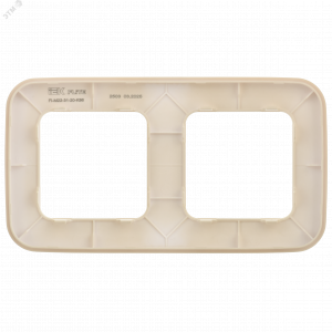 FLITE ARTISTIC Рамка 2-местная РУ-2-А-ФлСл сливочный IEK FI-M22-31-20-K86