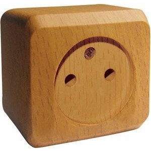 Розетка 1-м ОП Этюд Дача 16А IP20 250В без заземл. без защ. шторок бук SE PA16-001T