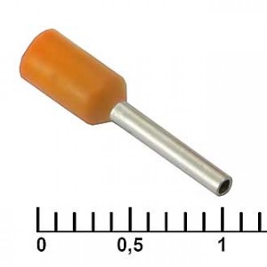 DN00508 ORANGE (1X8MM), Наконечник на кабель DN00508, оранжевый, 1x8 мм