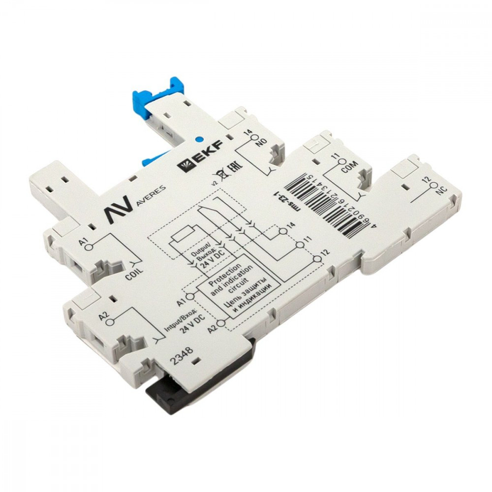 Изображение товара Разъем для реле PM slim 23/1 AVERES rms-23-1 с номинальным током 6А