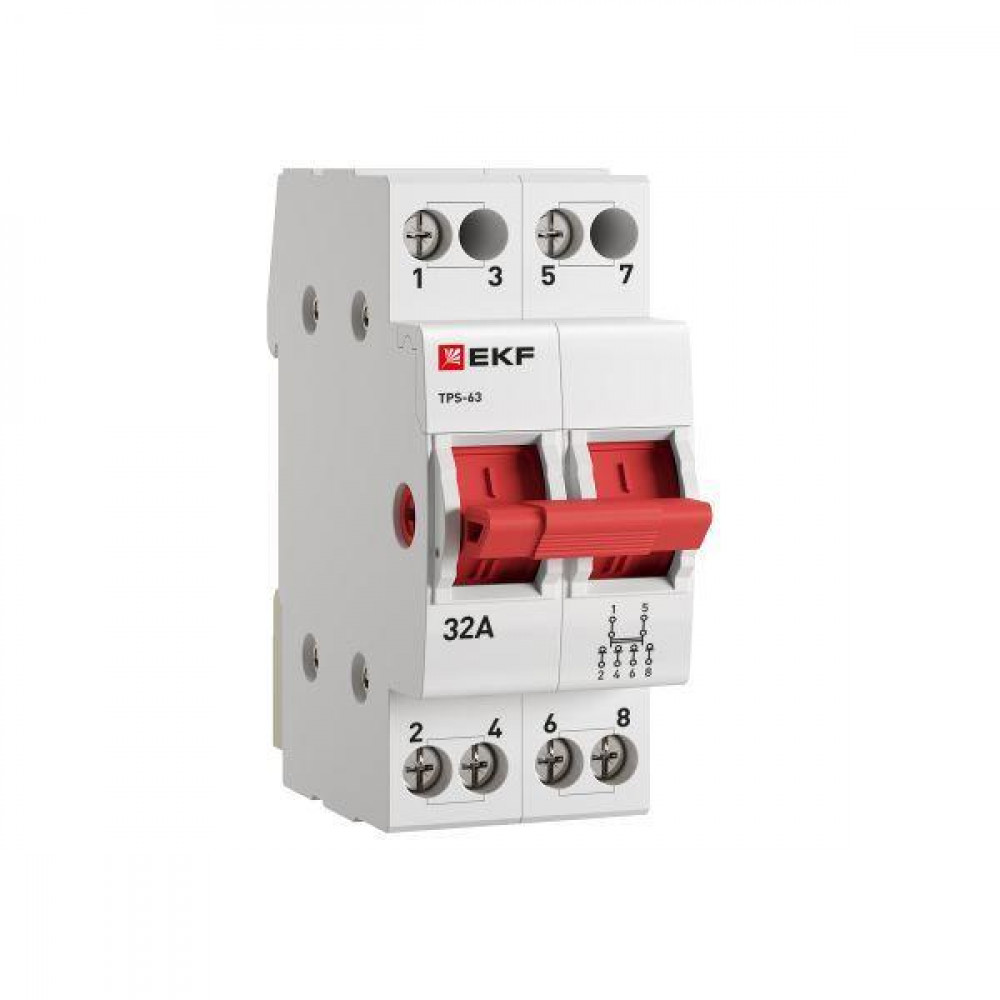 Изображение товара Переключатель трехпозиционный ТПС-63 2P 32А PROxima TPS232