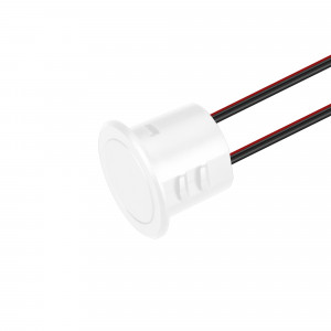 Диммер SR-NAVE-RECESSED-R18-WH (12-24V, 48-96W, M-FC) 046121, Питание/рабочее напряжение DC 12-24 В, максимальный ток 4 А на канал, 1 канал, максимальная мощность 48-96 Вт. реагирует на прикосновение к кнопке, короткое нажатие - вкл/выкл, долгое нажатие диммирует яркость, запоминает последнее состояние. Длина кабеля