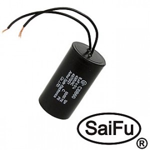 CBB60   8UF  450V WIRE (SAIFU), Пусковой конденсатор SAIFU CBB60, 8 мкФ, 450 В, с проводом