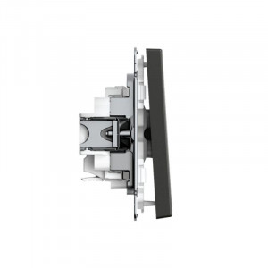 ARTGALLERY 1-клавишный ВЫКЛЮЧАТЕЛЬ, 10АХ, механизм, быстрозажимные клеммы, БАЗАЛЬТ GAL001411S