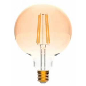 Лампа светодиодная филаментная Smart Home DIM E27 G95 Golden 7 Вт 1/40 1320112