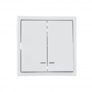 Выключатель 2-кл. ArtGallery (сх. 5а) 10AX с подсветкой механизм бел. SE GAL000153