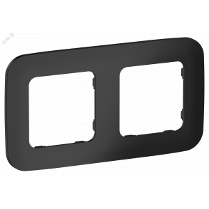 FLITE ARTISTIC Рамка 2-местная РУ-2-А-ФлЧ черный IEK FI-M22-31-20-K02