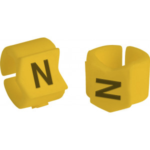 brd333423, SCNG-23-N клипсы жёлтые, 50шт/упак, для провода 5,9-8,5мм диаметра, легенда N