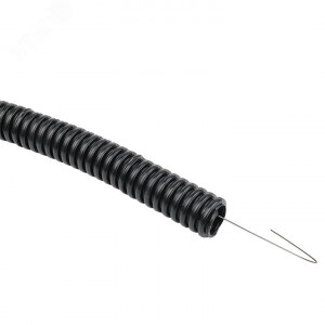 Труба гофрированная d20мм с протяжкой безгалоген. трудногорючая (FRHF) (уп.100м) Plast PROxima FRHF-20